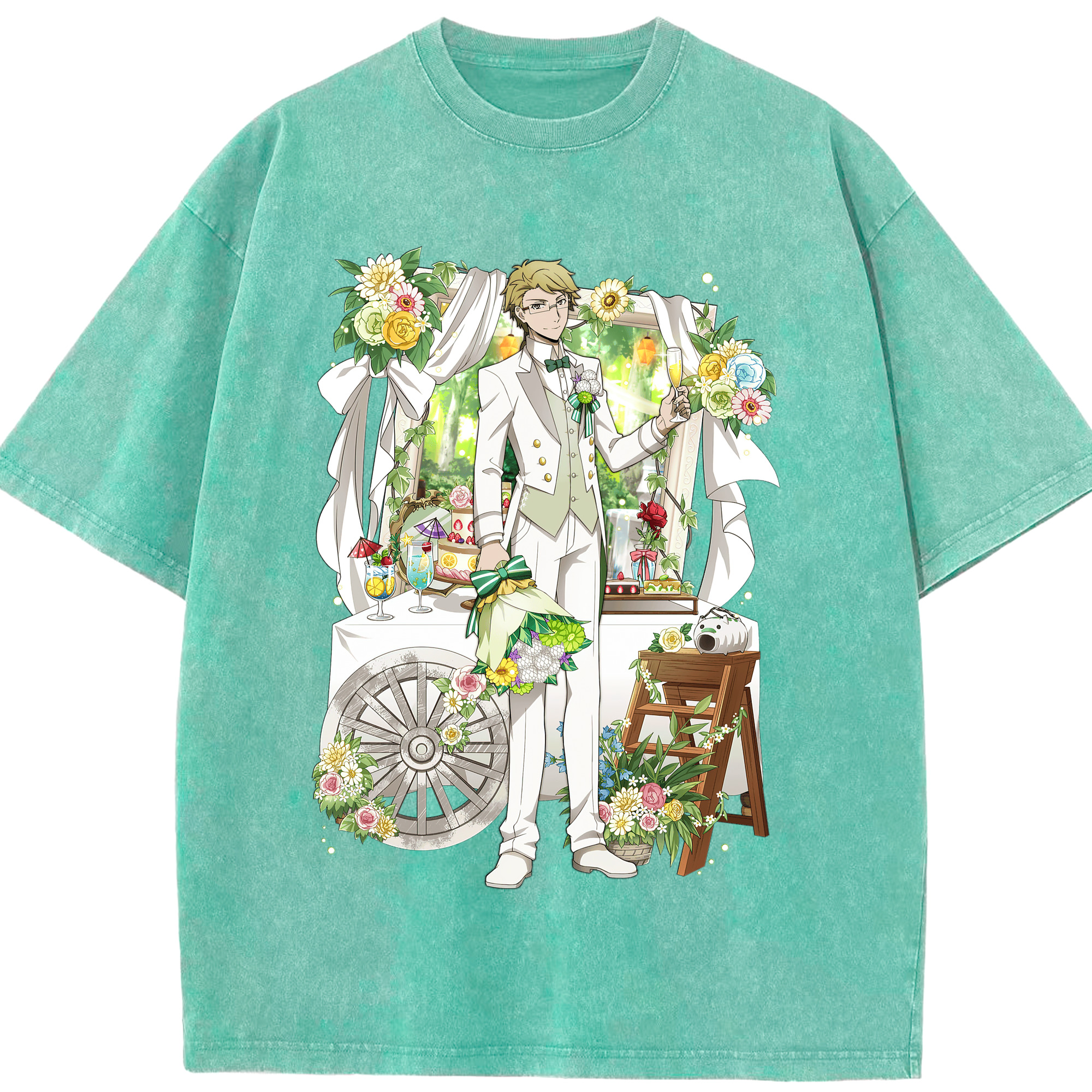 （画像用） 文豪ストレイドッグス Bungo Stray Dogs 綿100% ヴィンテージ風 半袖Tシャツ（フロントプリント）